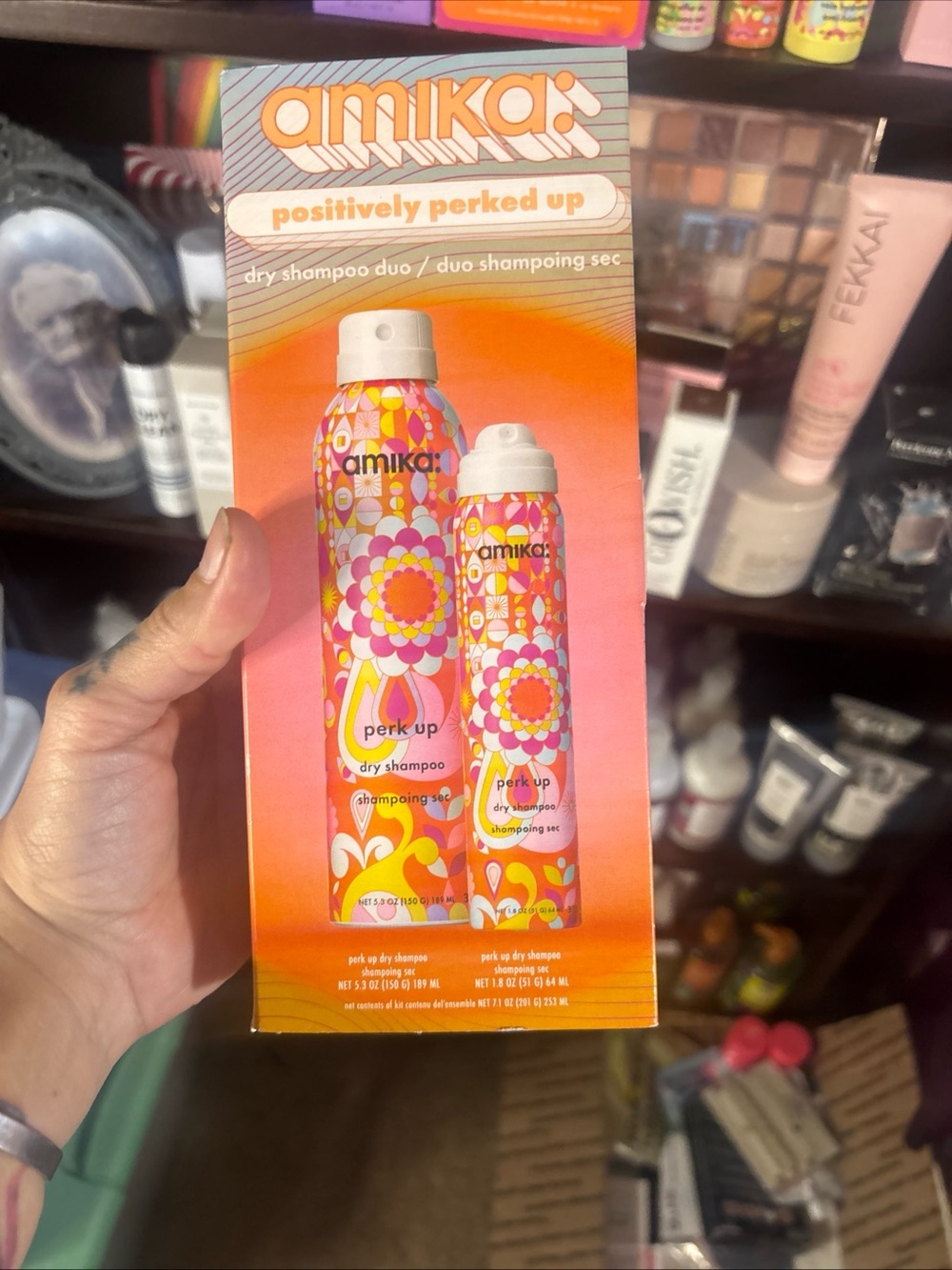 amika Positively Perked Up Dry Shampoo Duo - Pink, Orange & Yellow
